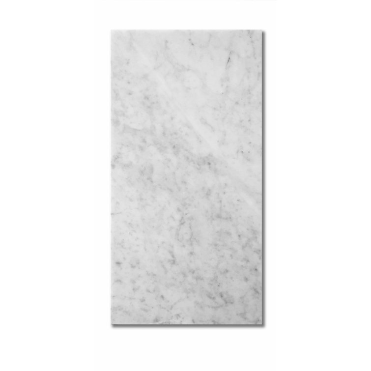 Seven Seas Collection Bianco Carrara 12" x 24" Marble Wall & Floor Tile